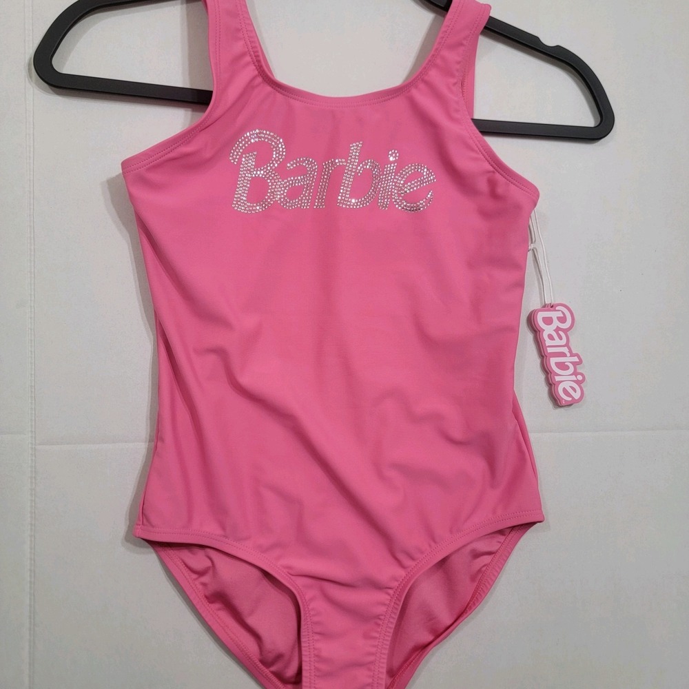 Barbie x Forever 21 Barbie Rhinestones Bling One-Piece Swimsuit Girls Size 11/12